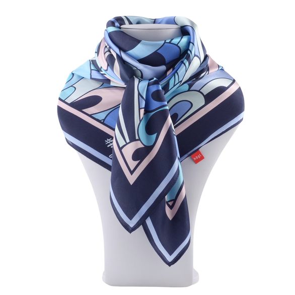 Högl hedvábný šátek modrý multi 1-152010-9900