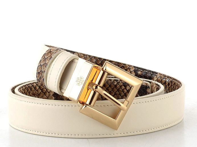 Högl dámský luxusní kožený opasek waxpaper/camel 1-156100