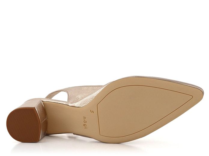 Högl elegantní hladké lodičky s volnou patou Light Bronze 3-104601