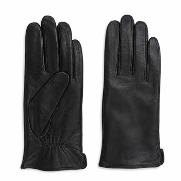 Högl hladké kožené rukavice schwarz 2-159000-0100