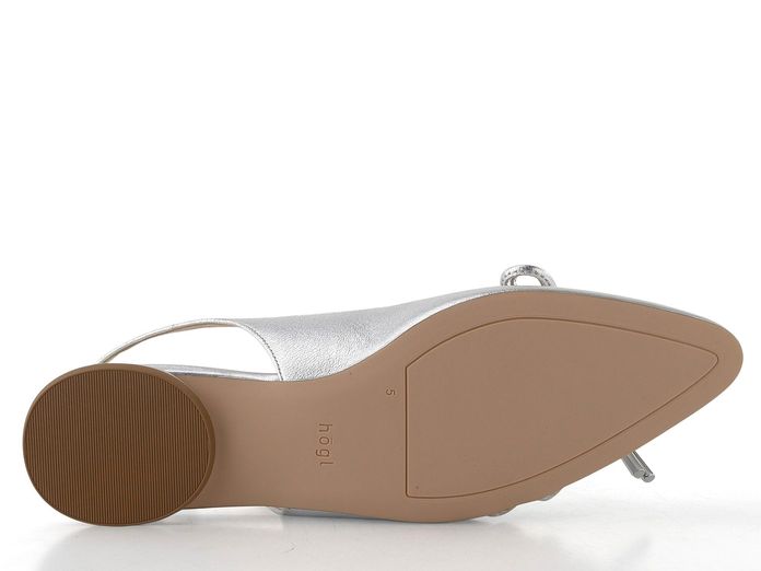 Högl baleríny s volnou patou silver 1-100121-7600