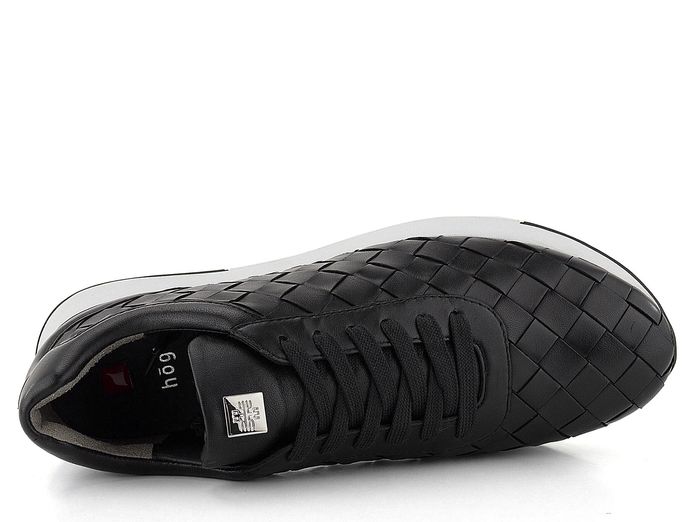 Högl luxusní proplétané polobotky Black 3-102340