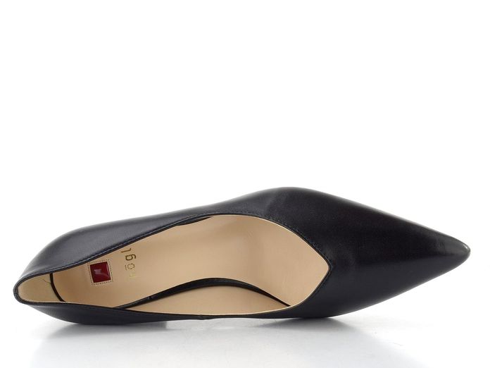 Högl kožené lodičky na širokém podpatku černé 0-104500-0100