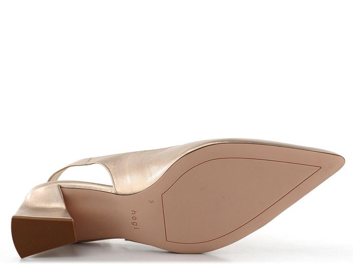 Högl elegantní metalické lodičky s volnou patou Bronze 5-104601