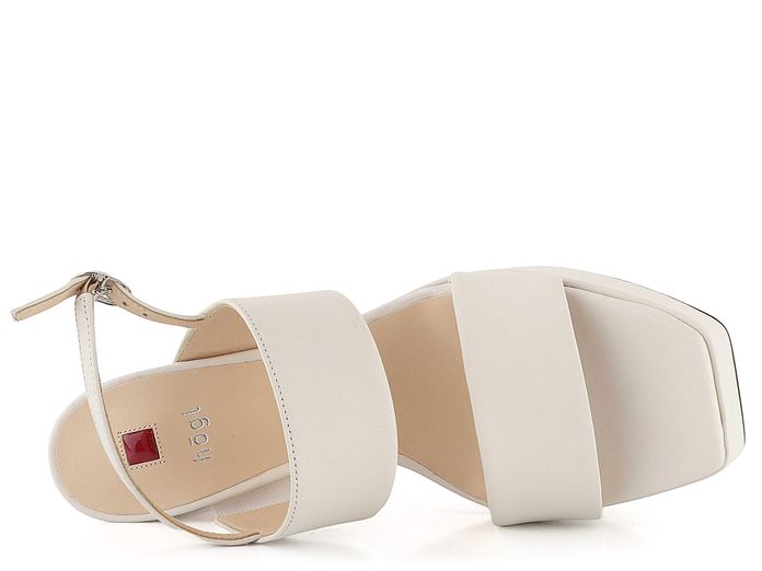 Högl sandály na platformě s podpatkem Creme 5-105930