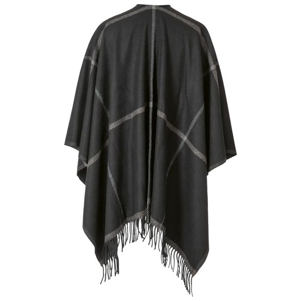 Högl luxusní vlněný pléd - pončo schwarz 0-196200-0100