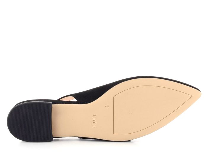 Högl luxusní baleríny s volnou patou Schwarz 9-100102