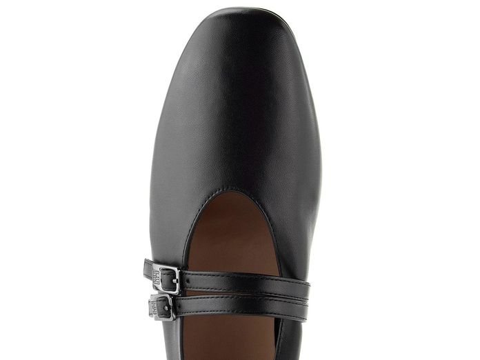 Högl  kožené baleríny s páskem schwarz 1-100930-0100