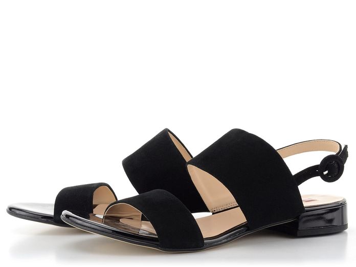 Högl páskové semišové sandály black 9-101112