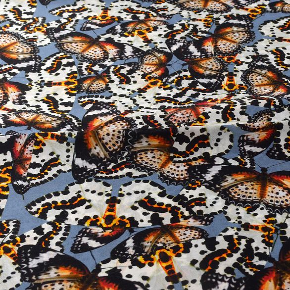 Högl hedvábný šátek Butterflysilk jeans 1-152010