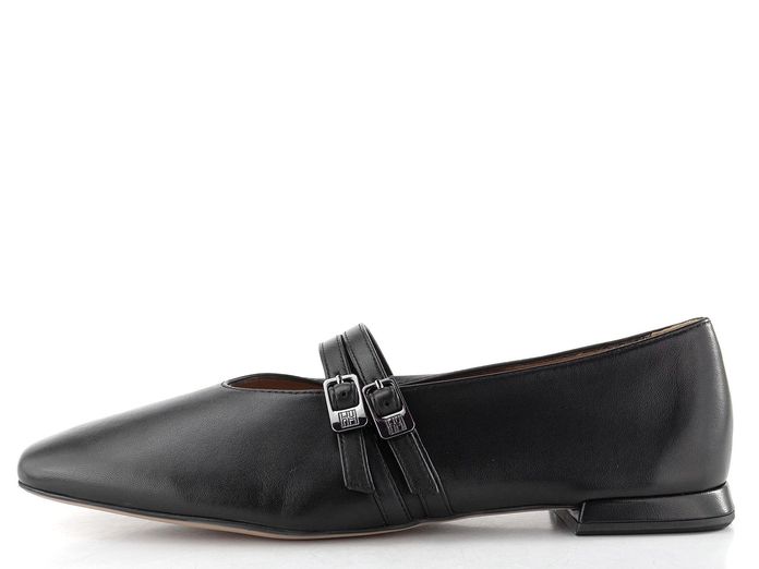 Högl  kožené baleríny s páskem schwarz 1-100930-0100