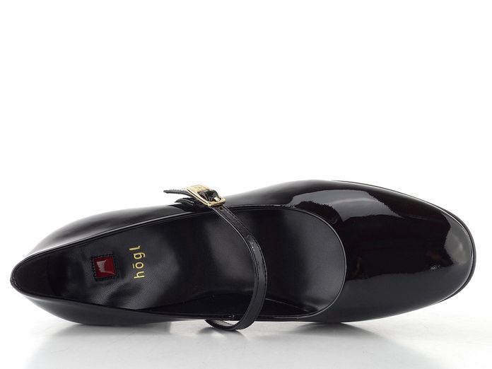 Högl lakované lodičky s nártovým páskem black 2-174214-0100