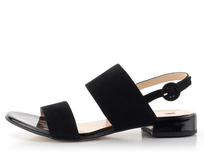 Högl páskové semišové sandály black 9-101112
