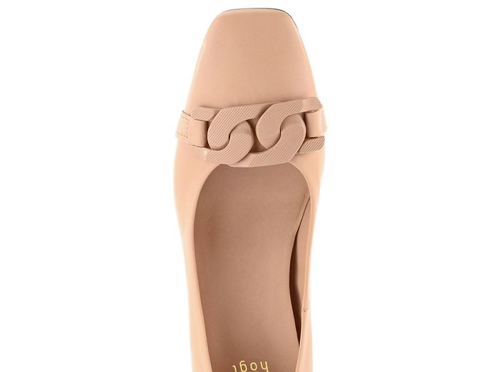Högl lodičky s karé špičkou Light nude 3-104020