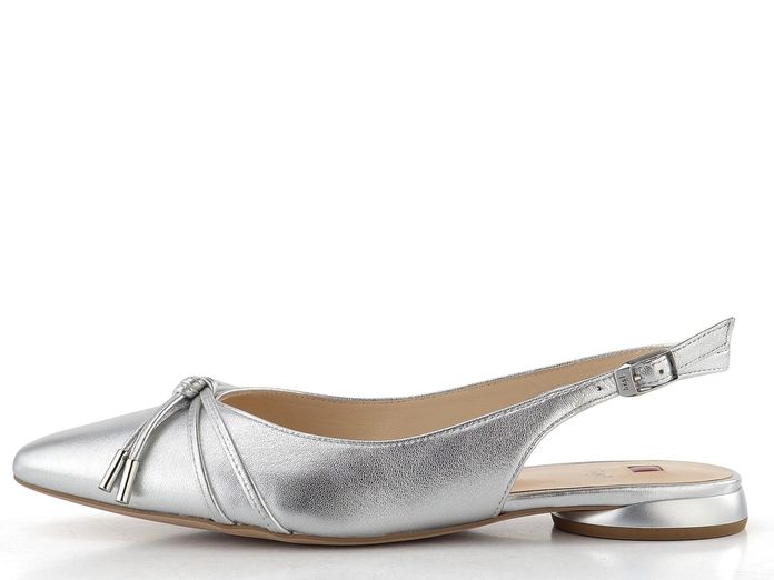 Högl baleríny s volnou patou silver 1-100121-7600