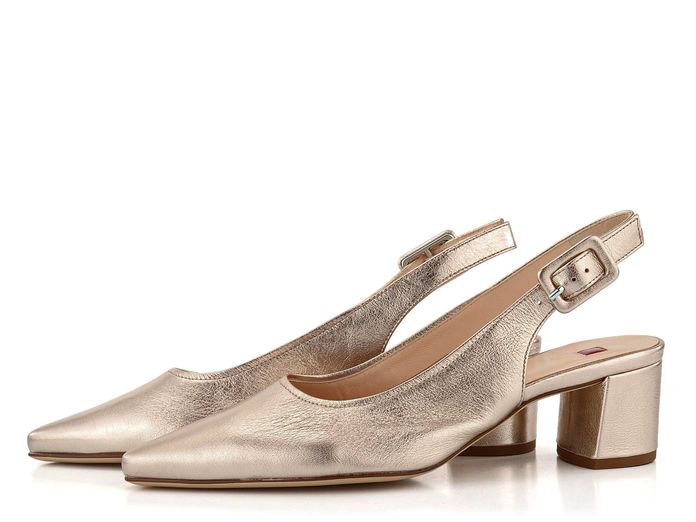 Högl elegantní hladké lodičky s volnou patou Light Bronze 3-104601