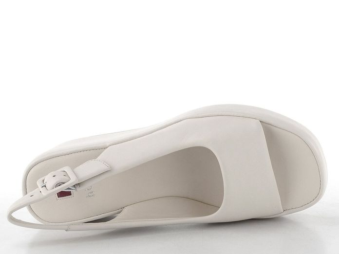 Högl kožené sandály na klínku creme 1-102510-1200