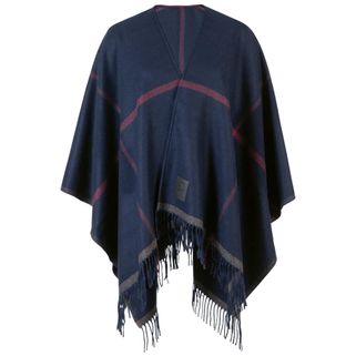 Högl luxusní vlněný pléd s kašmírem - pončo darkblue 0-196200-3500