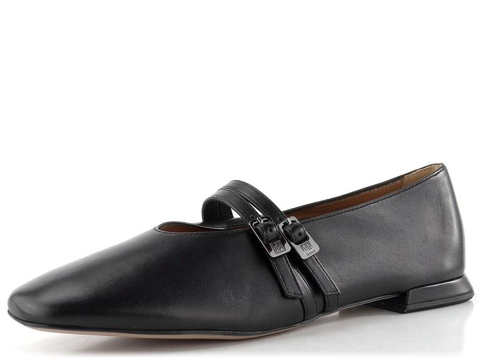 Högl  kožené baleríny s páskem schwarz 1-100930-0100