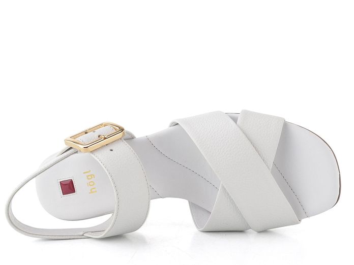 Högl luxusní sandály na podpatku creme 9-102623-1200