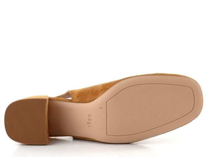 Högl semišové lodičky s volnou patou camel 1-104112-2200