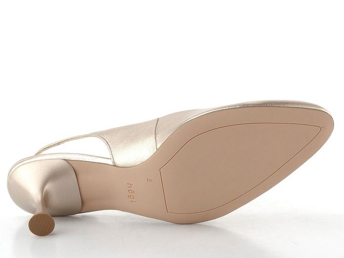 Högl metalické lodičky s volnou patou ligthbro 1-106101-7800