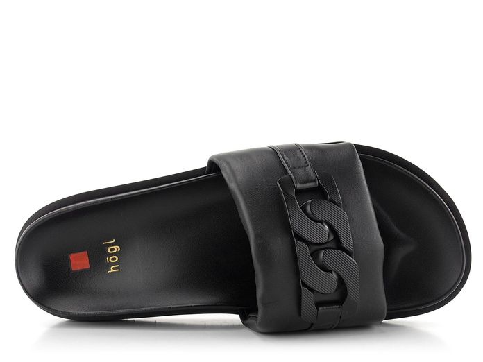 Högl pantofle ozdobené řetízkem Black 3-100810