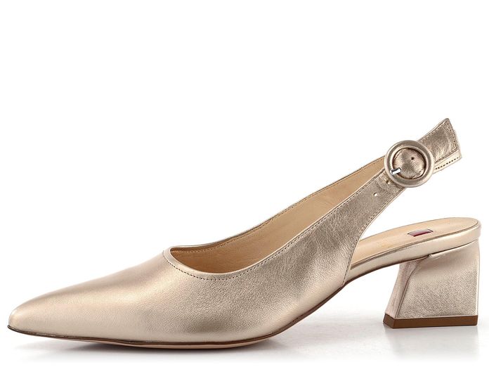 Högl elegantní metalické lodičky s volnou patou Bronze 5-104601