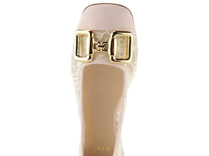 Högl baleríny se sponou Creme/Lightrose 5-101338