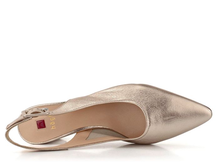 Högl elegantní hladké lodičky s volnou patou Light Bronze 3-104601