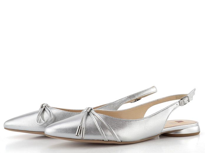 Högl baleríny s volnou patou silver 1-100121-7600