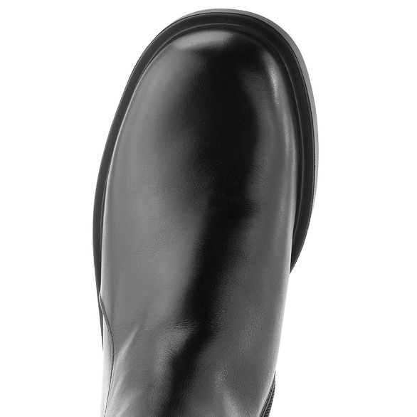 Högl hladký kotník na nízkém podpatku černý 0-101955-0100