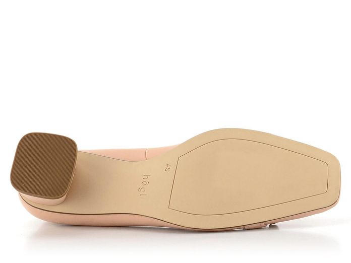 Högl lodičky s karé špičkou Light nude 3-104020