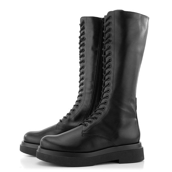 Högl luxusní šněrovací kozačky Schwarz 2-103253