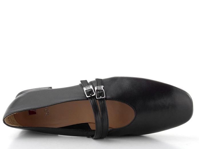 Högl  kožené baleríny s páskem schwarz 1-100930-0100