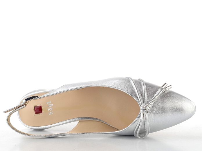 Högl baleríny s volnou patou silver 1-100121-7600