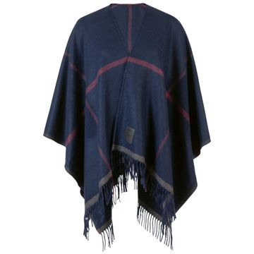 Högl luxusní vlněný pléd s kašmírem - pončo darkblue 0-196200-3500