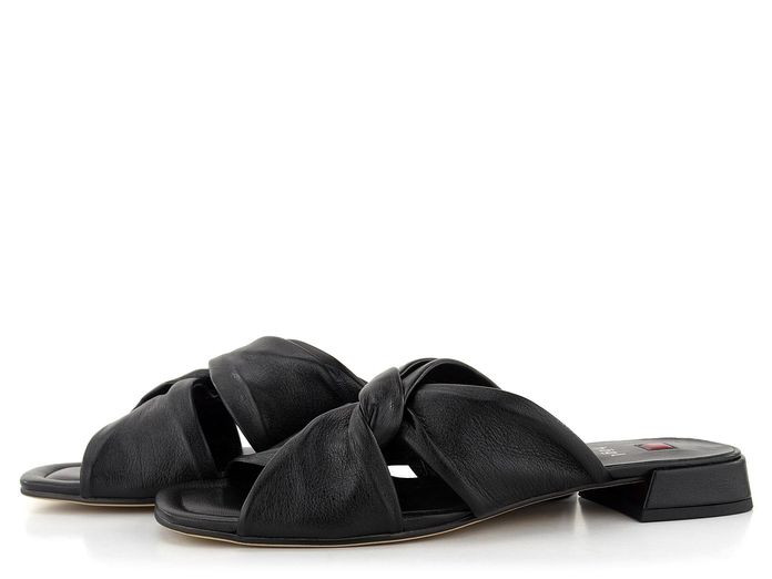 Högl nízké pantofle s kříženými pásky Black 3-101551