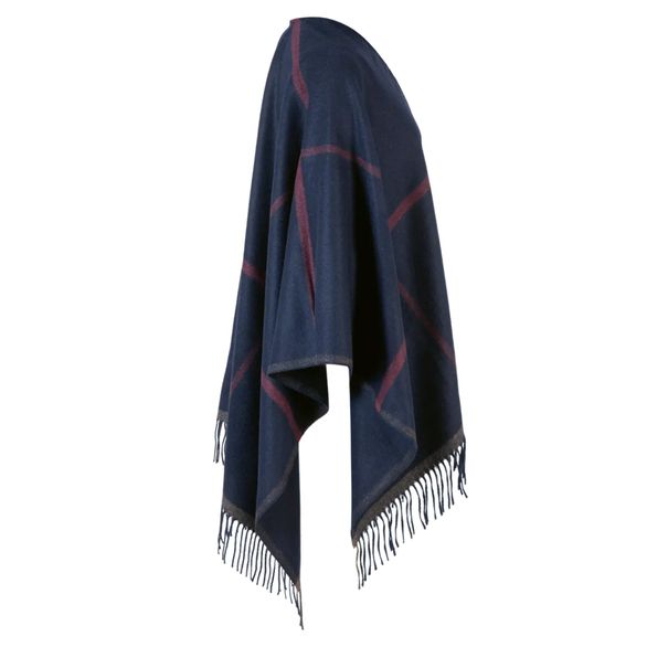 Högl luxusní vlněný pléd s kašmírem - pončo darkblue 0-196200-3500