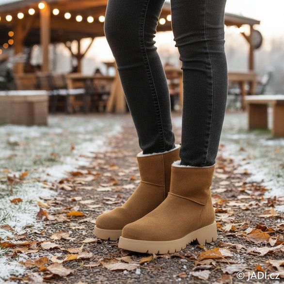 Högl semišový kotník na robustní podešvi camel 0-102502-1100