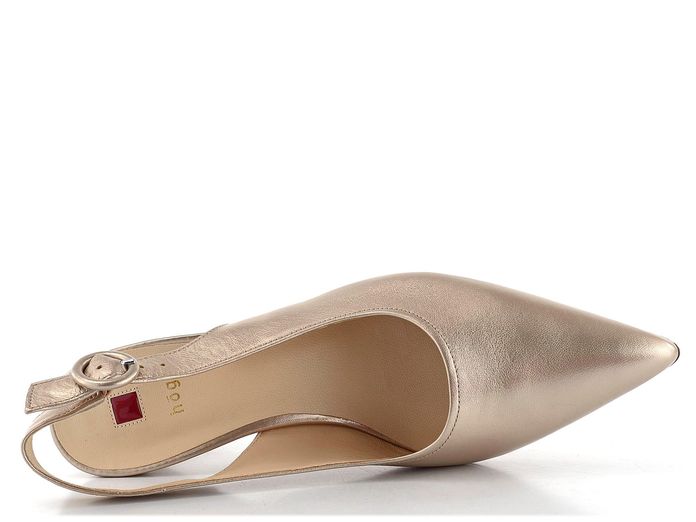 Högl elegantní metalické lodičky s volnou patou Bronze 5-104601
