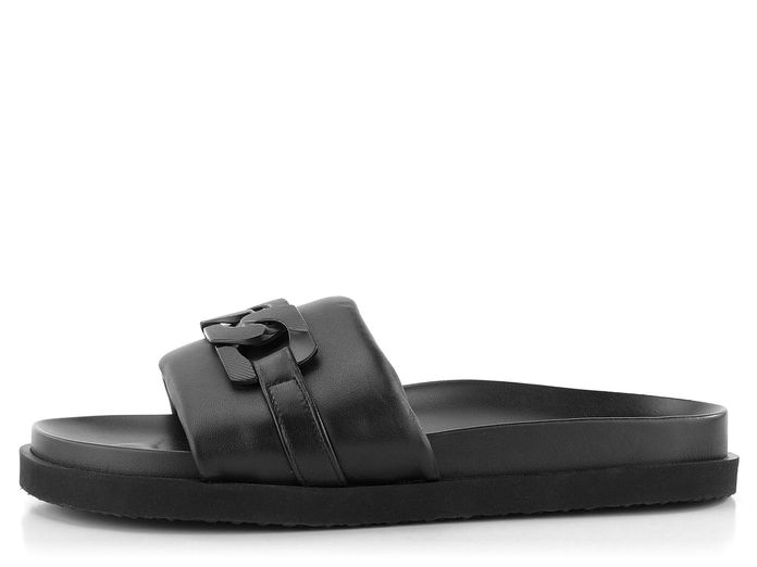 Högl pantofle ozdobené řetízkem Black 3-100810