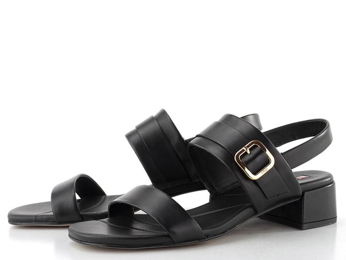 Högl luxusní sandály na podpatku schwarz 1-102610-0100