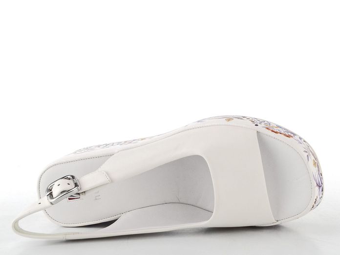 Högl sandály na barevném klínu weiss/multi 1-102519-0299