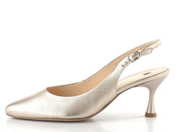 Högl metalické lodičky s volnou patou ligthbro 1-106101-7800