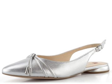 Högl baleríny s volnou patou silver 1-100121-7600