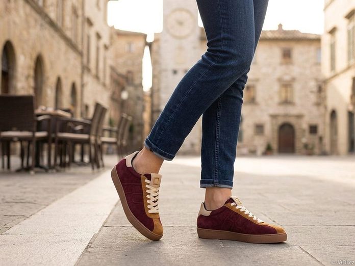 Högl sneakers polobotky cabernet/camel 0-100332-4411