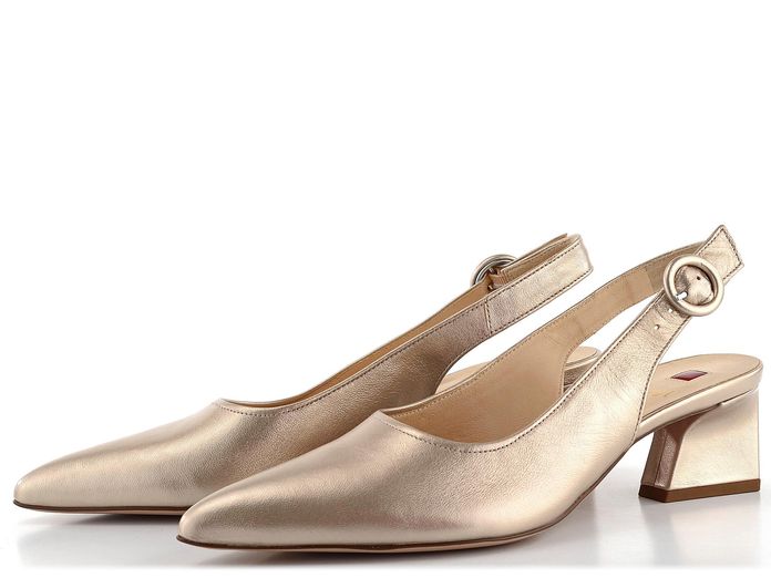 Högl elegantní metalické lodičky s volnou patou Bronze 5-104601