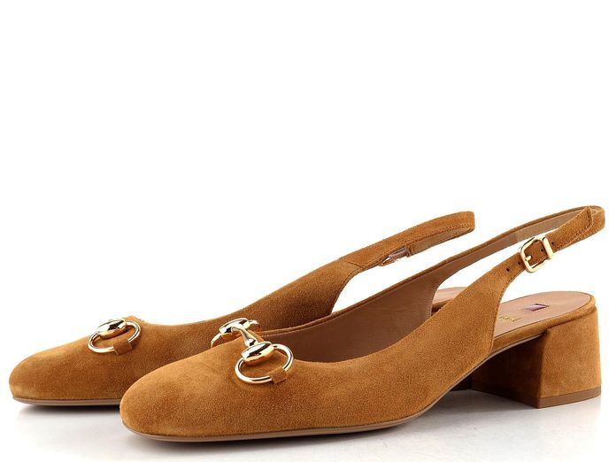 Högl semišové lodičky s volnou patou camel 1-104112-2200