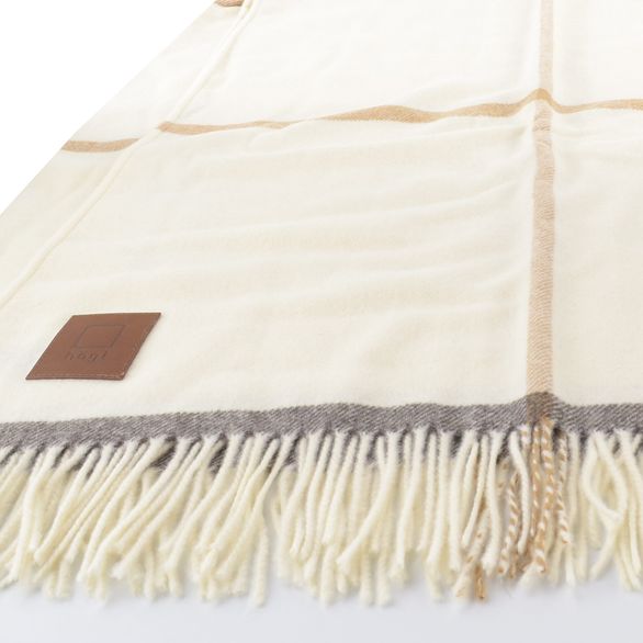 Högl luxusní vlněný pléd - pončo creme 0-196200-1200